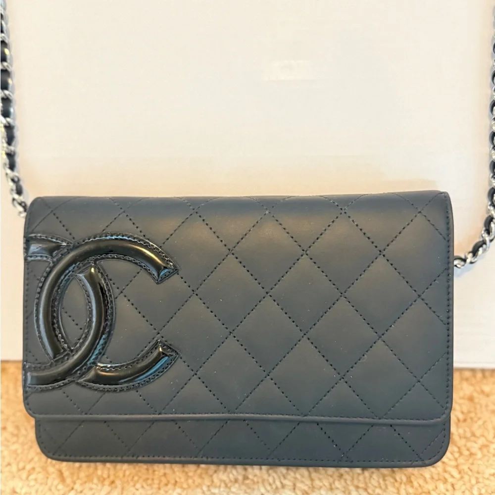 Authentic New Chanel Black Quilted Clutch - Picture 2 of 12